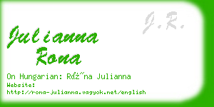 julianna rona business card